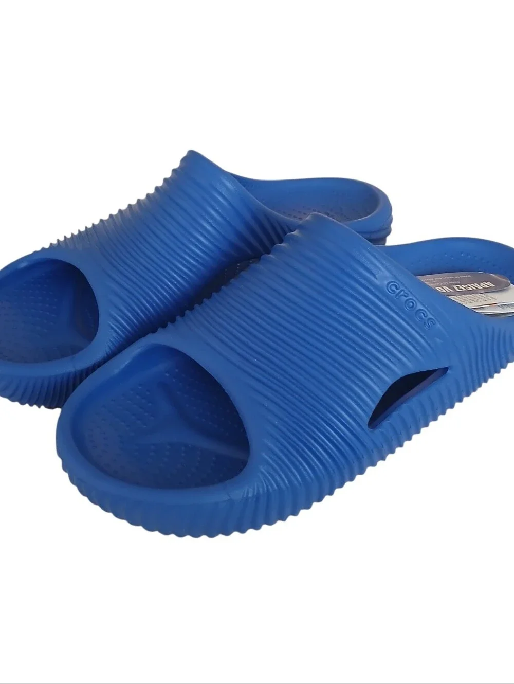 NEW CROCS Mellow Tide Recovery Slides Women's 10 Blue Relaxation Comfort